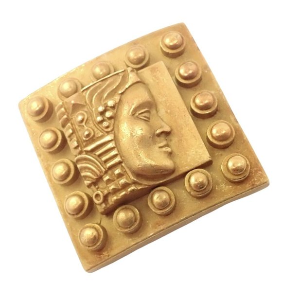 Authentic! Barry Kieselstein Cord 18k Yellow Gold Women Of The World Pin Brooch - Picture 1 of 9